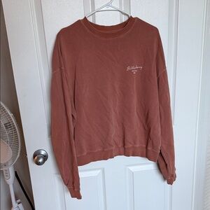 Billabong Rust/ faded orange Crewneck Pullover Sweatshirt